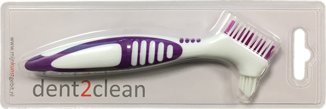 Protheseborstel Dent2Clean Paars 20st
