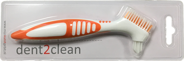 Protheseborstel Dent2Clean Oranje 20st