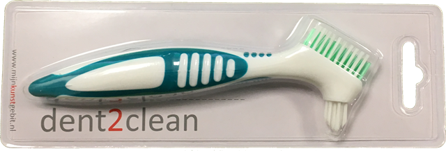 Protheseborstel Dent2Clean Groen 20st