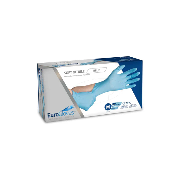 Eurogloves soft nitril poedervrij blauw 200st M