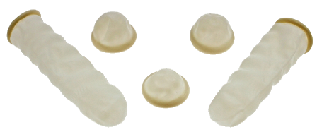 Vingercondooms latex wit L 100st.
