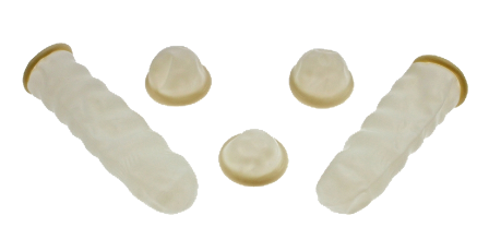 Vingercondooms latex wit S 100st.