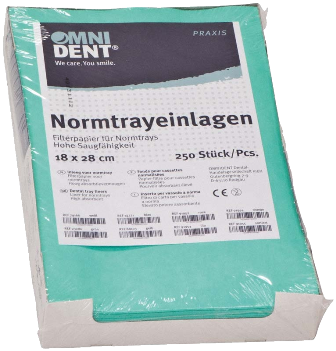 Traypapier 250st 18x28cm Omnident Groen