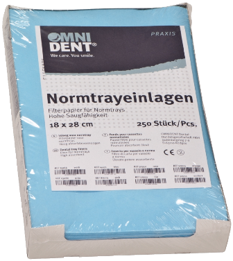 Traypapier 250st 18x28cm Omnident blauw 