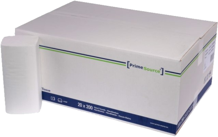 Handoekjes zigzag-vouw 2lgs wit 15x214st 25x23cm 