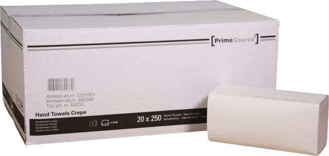 Handdoekjes z/z vouw wit 2-laags 240x230mm 15x266 stuks