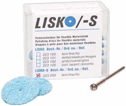 Lisko S polijstschijven fijn turquoise 10st 223200