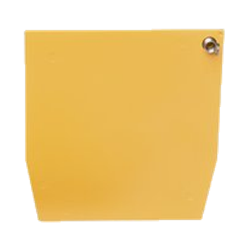 [1139816180] Achterwand v.werkbakje Kavo 140x180 10st saffraangeel Ergo