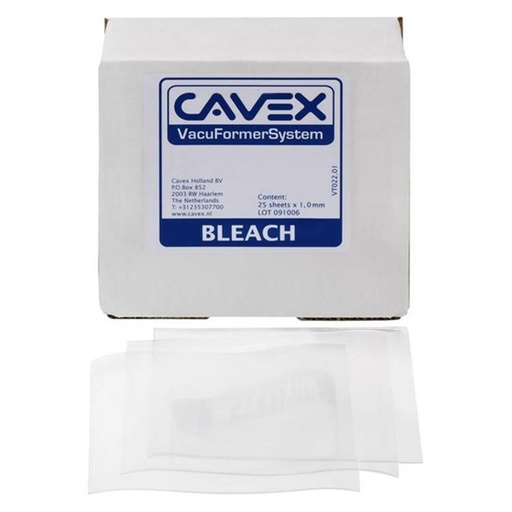 [1271819126] Cavex Bleach transparant 25 st (speciaal voor u besteld, geen retourname)
