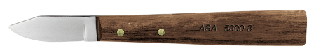 [1422113680] Gipsmes Asa 5300-3 type 3 houten handvat 16cm (6R) zonder cuvetopener