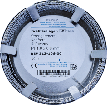 [1542616175] Draad gevlochten 1.8x0.8mm 10m