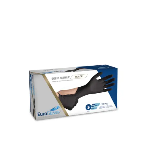 [9598215231] Eurogloves Solid Nitrile zwart 100st S